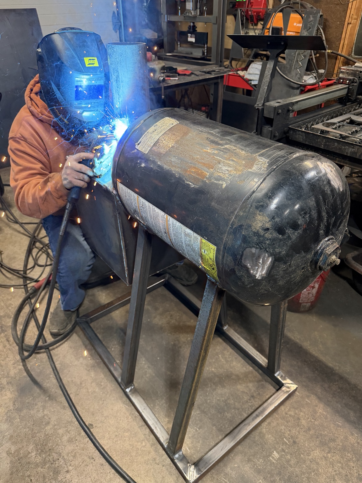 Handcrafted metal fabrication project