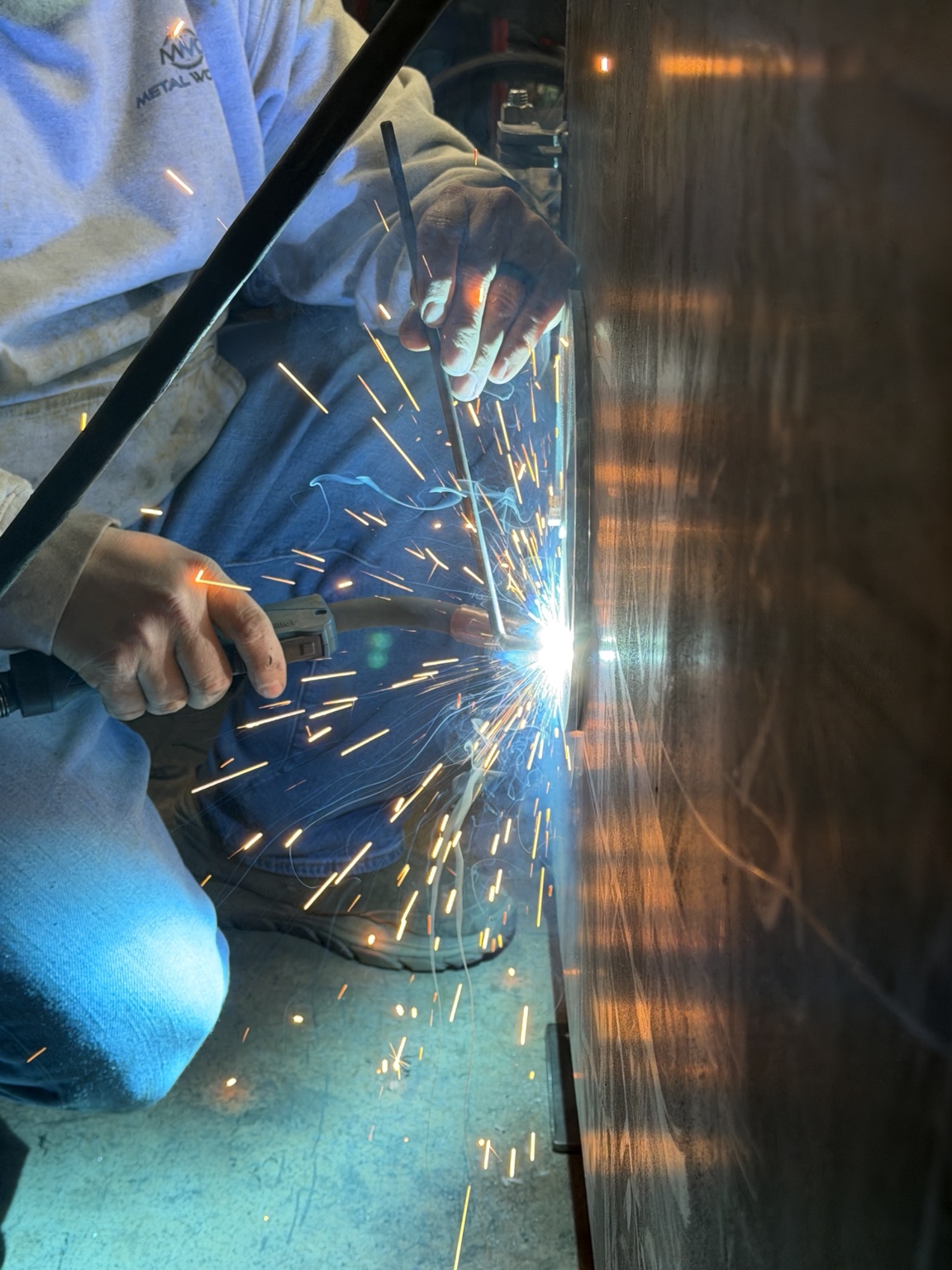 Custom-built steel fabrication project