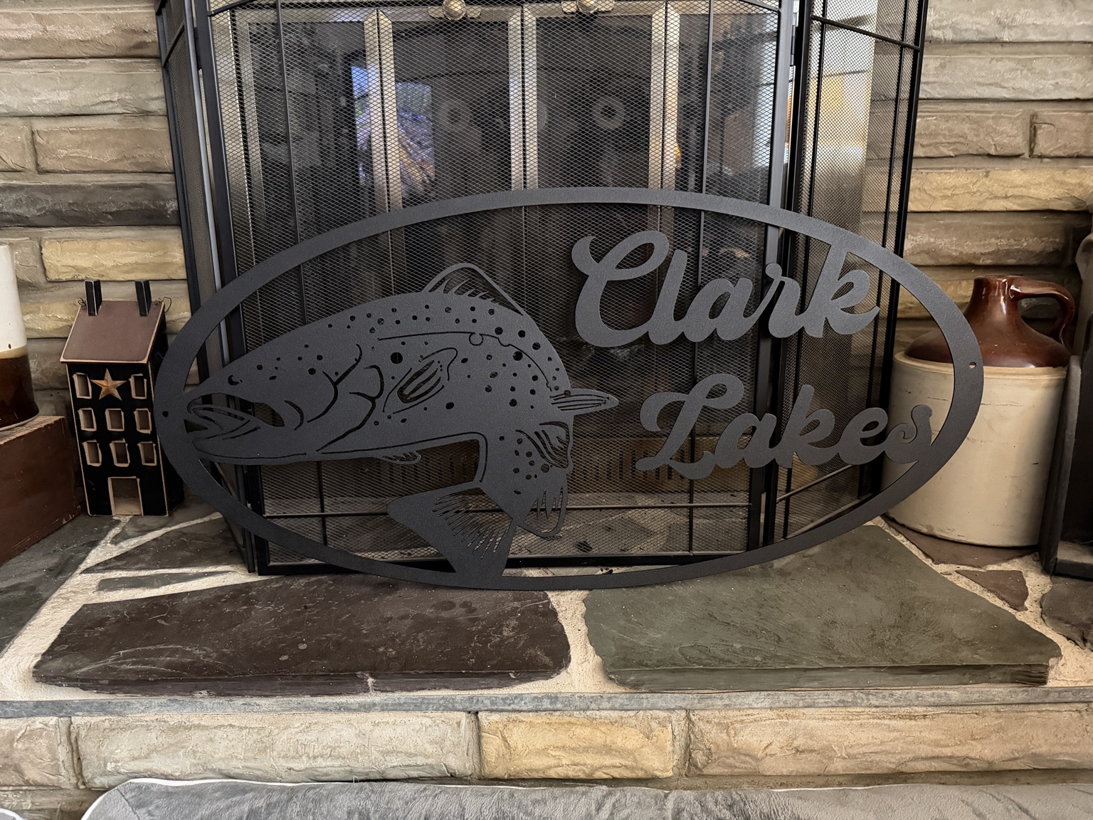 Finished custom metal sign by MMC Metalworks