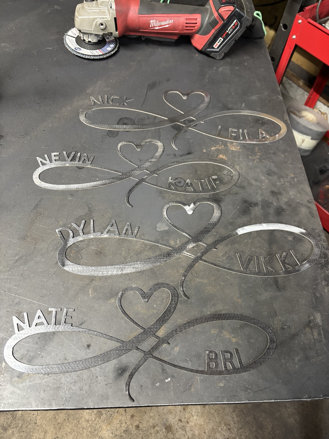 Personalized powder-coated metal decor