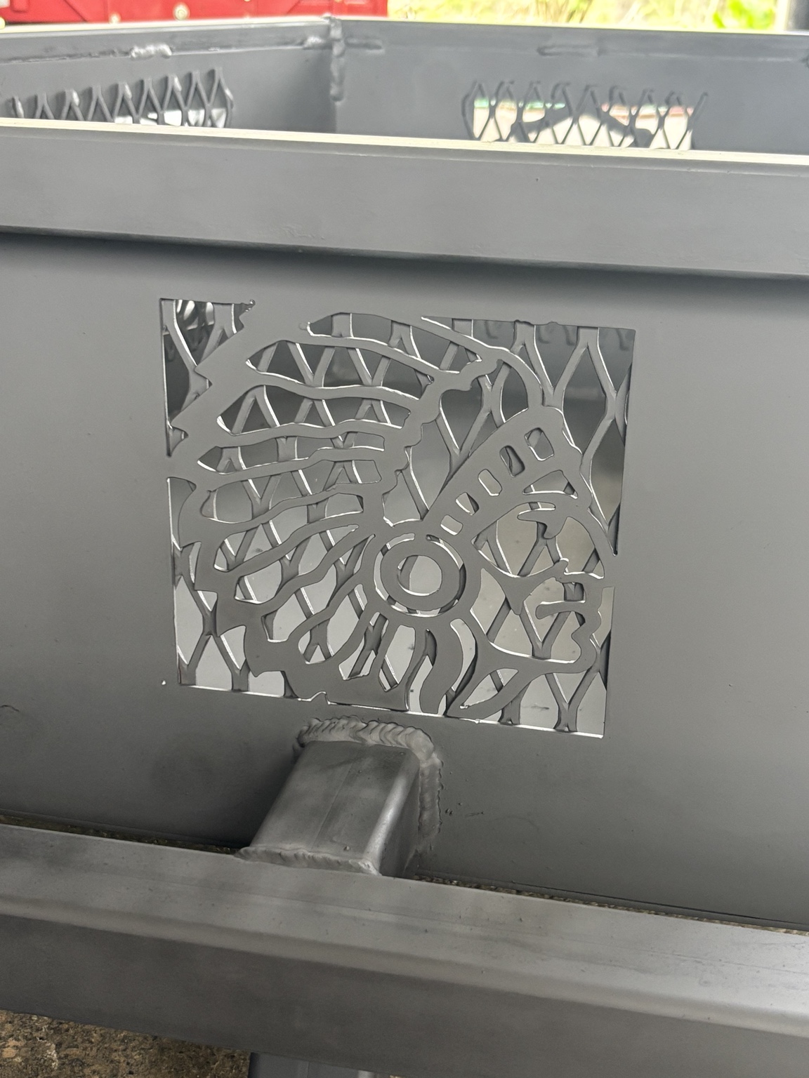 Custom metal fire pit design