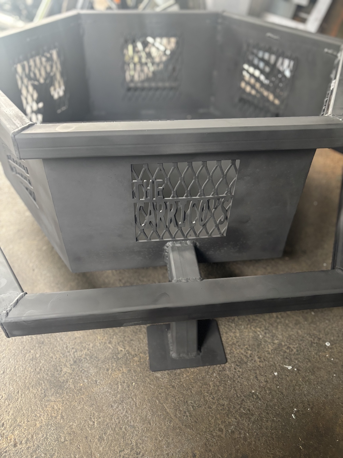 Handcrafted steel fire pit